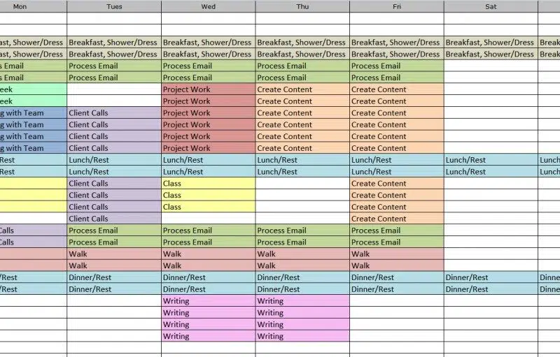 Design your perfect week